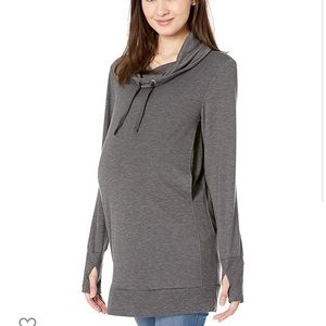 Motherhood Maternity Cowl Neck Nursing Pullover